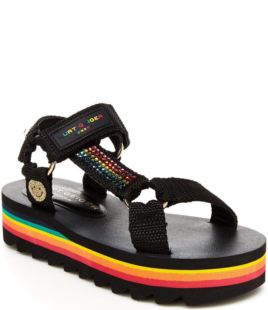 Kurt Geiger London Girls' Mini Olivia Rhinestone Embellished Sandals (Toddler)