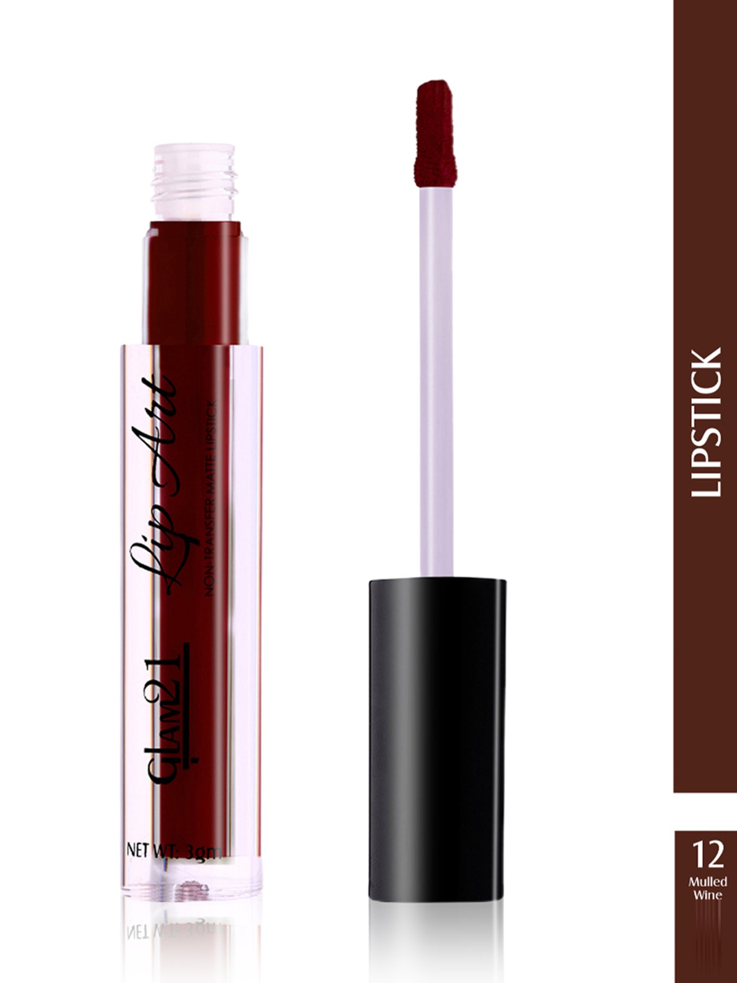 Glam21 Lip Art Non-Transfer Matte Liquid Lipstick 12 Mulled Wine - 3 gm
