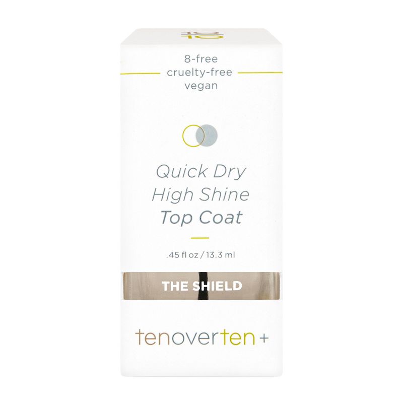 tenoverten The Shield High Shine Protective Top Coat - 0.45 fl oz