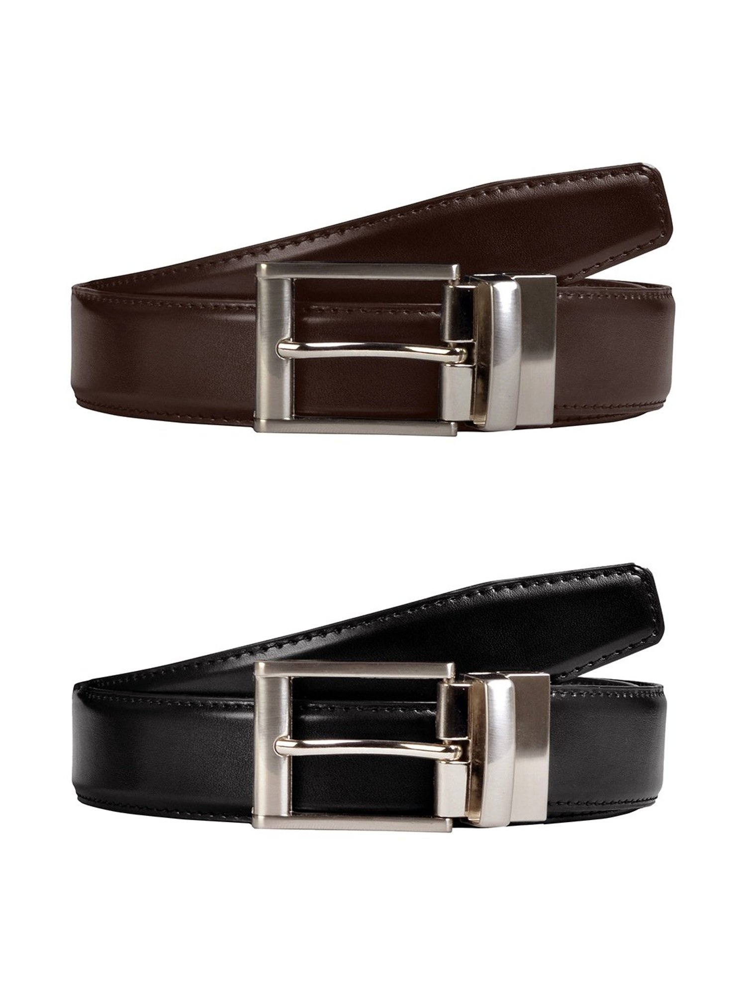 SCHARF Black & Brown Reversible Belt for Men