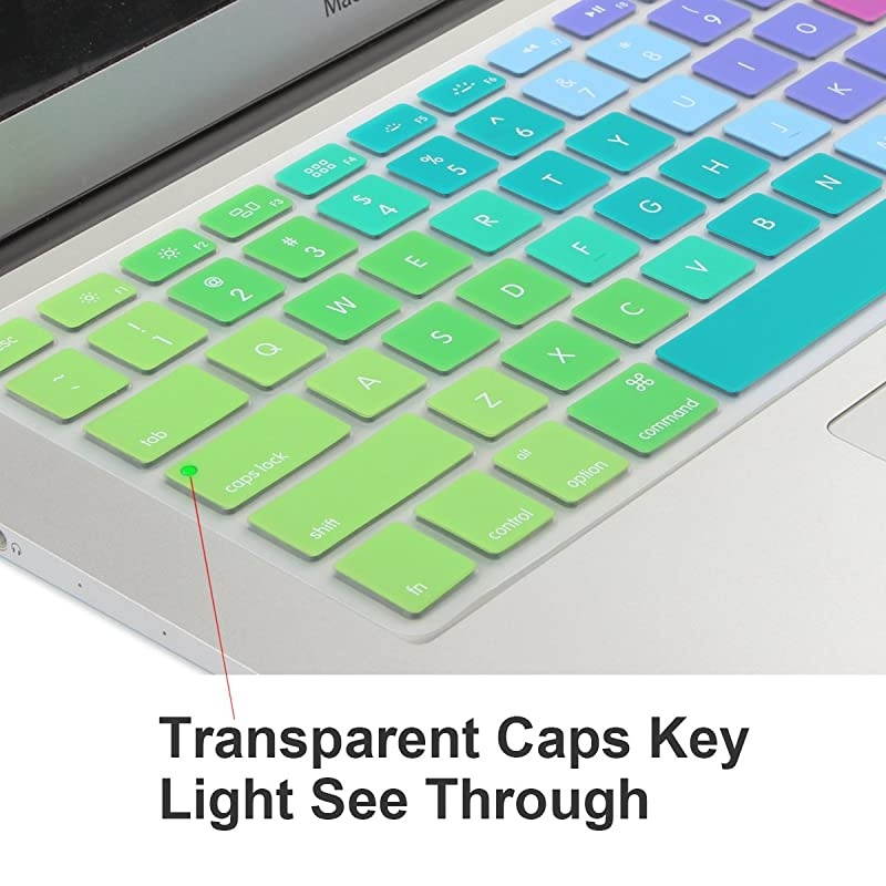 New Ombre Color Keyboard Cover Protector Silicone Skin for MacBook Air 13 MacBook Pro 13 15 17 with or wOut Retina Display Rainbow