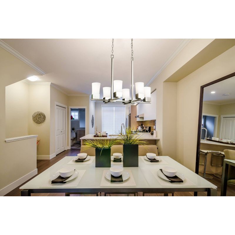 Ciara Springs 6 Light Chandelier Silver/White - EGLO