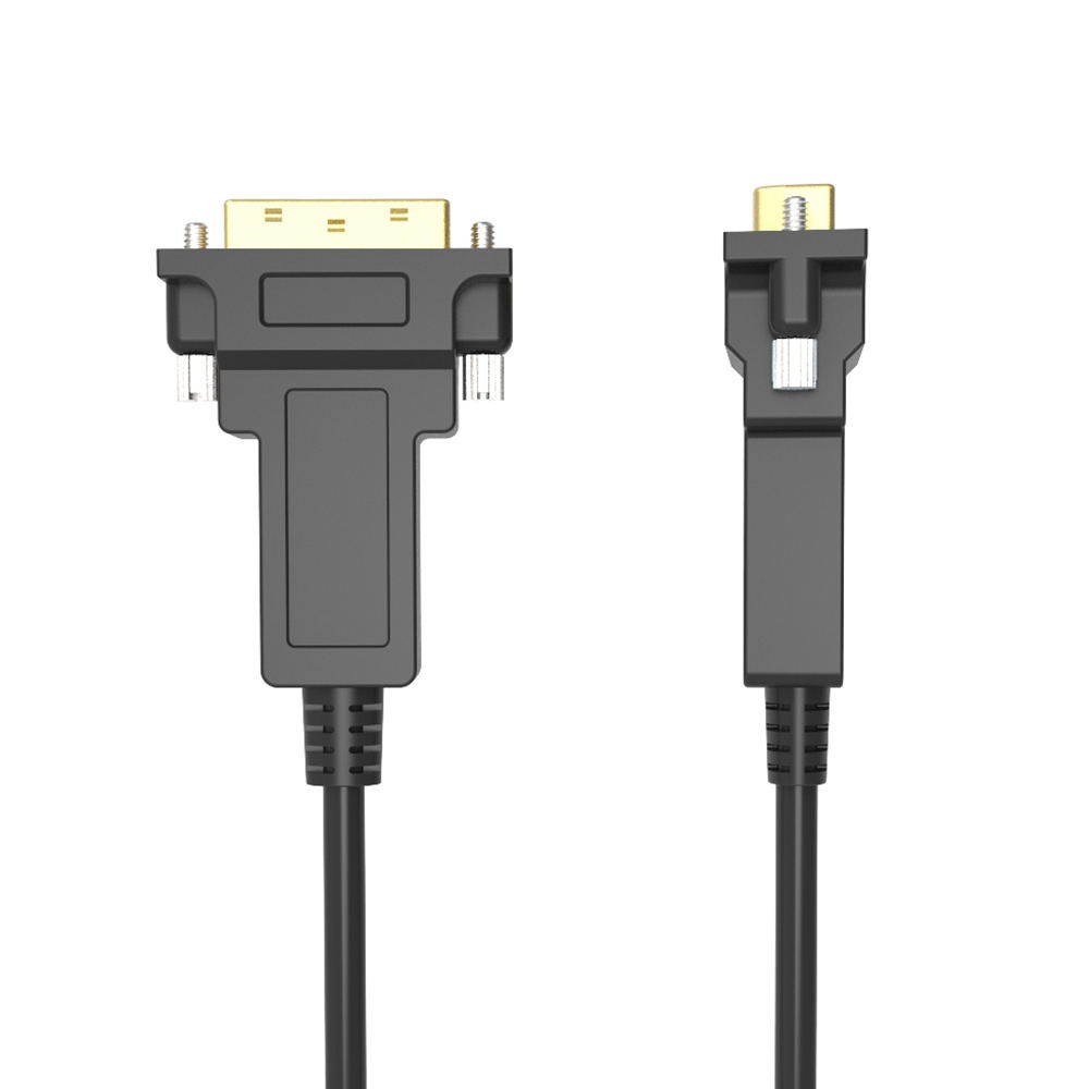 CableDeconn  DVI 24+1 Male to Male 4K Optical Fiber Cable Computer Source Projectors Tvs Display Engineering Aluminum Alloy HD 1080P Cable 10M 15M