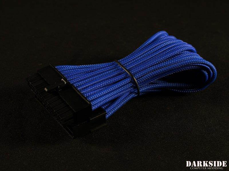 Darkside 24-Pin ITX 7" (20cm) HSL Single Braid Extension Cable - Blue (DS-0635)