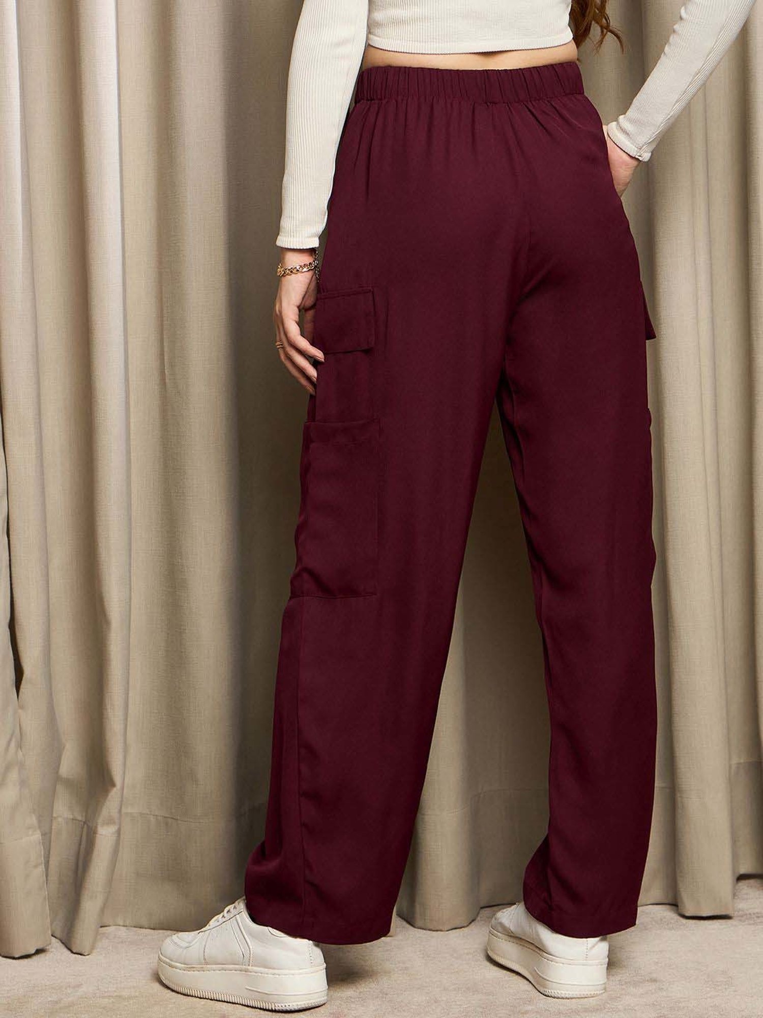 KENDALL + KYLIE Black Mid Rise Bootcut Pants