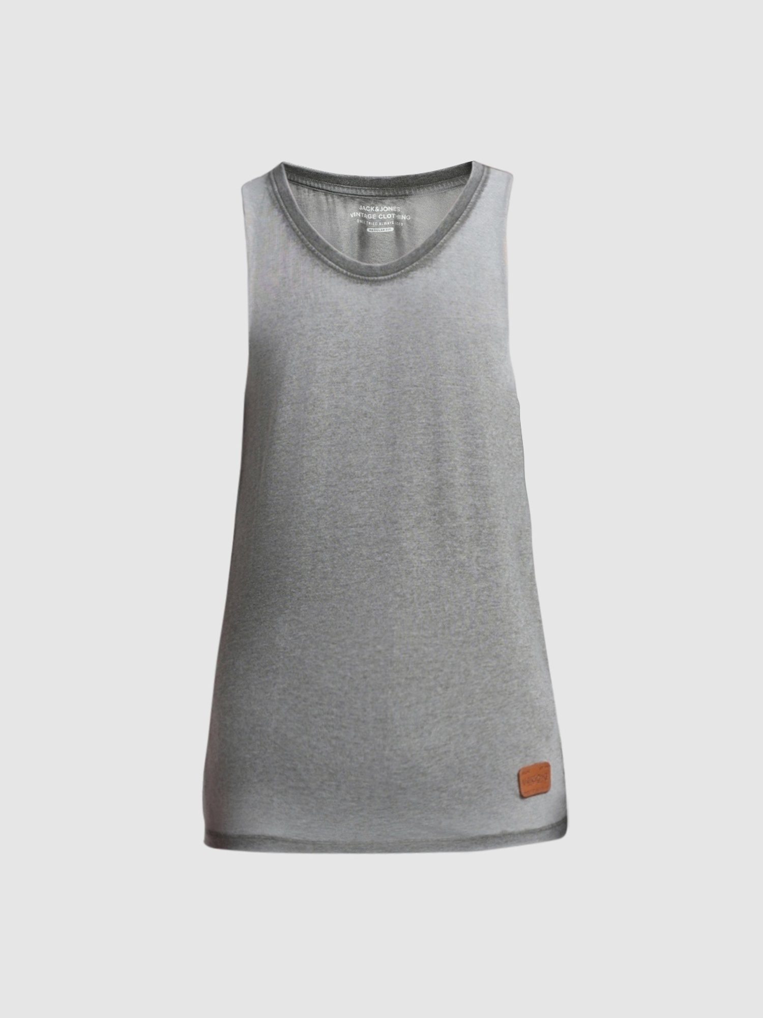 Jack & Jones Grey Cotton Regular Fit Vest