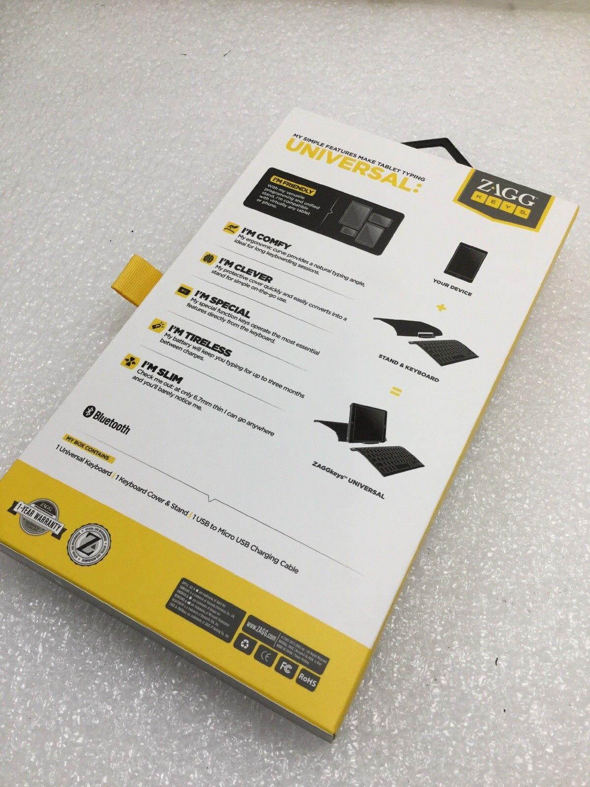 ZAGGkeys Case Universal Wireless Keyboard for All Bluetooth Smartphones Tablets