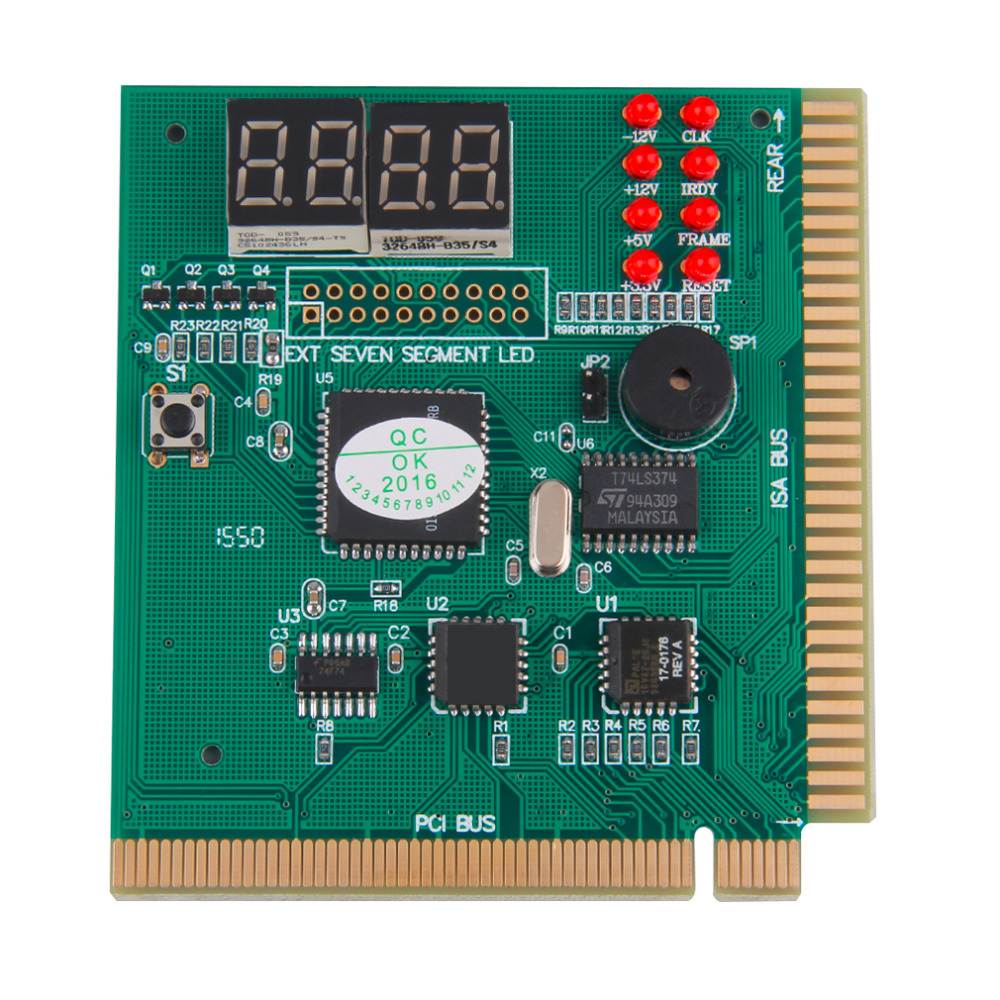 EC2WORLD 4-Digits Analysis Diagnostic Motherboard Tester Desktop PCI Express Card
