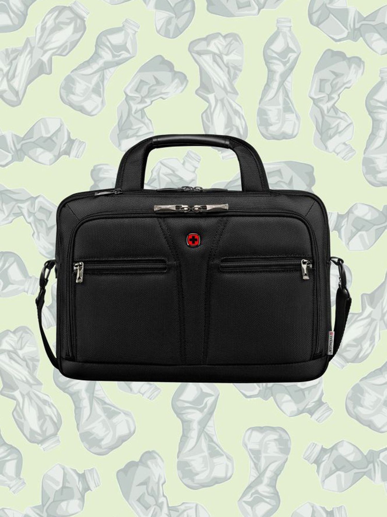 Wenger Black Polyester Small Laptop Messenger Bag