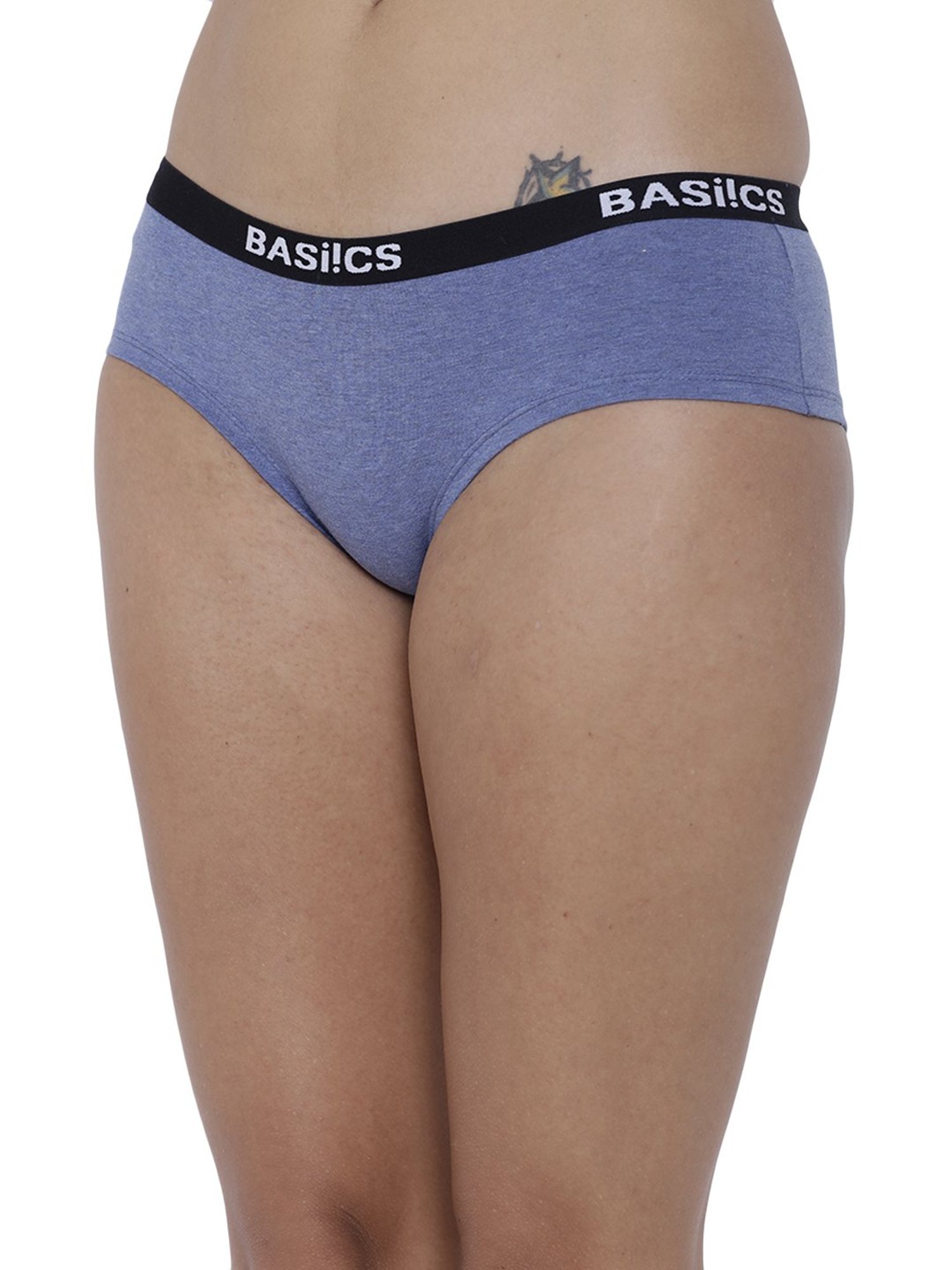 BASIICS by La Intimo Blue Melange Bikini Panty