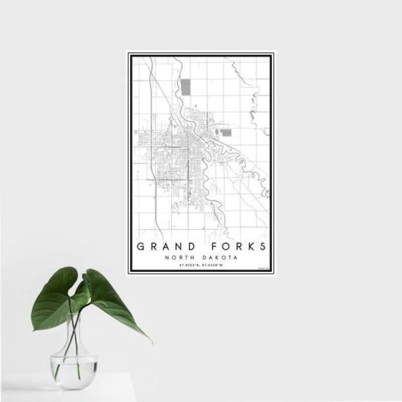 Grand Forks - North Dakota Classic Map Print