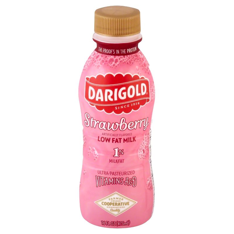 Darigold 1% Strawberry Milk - 14 fl oz