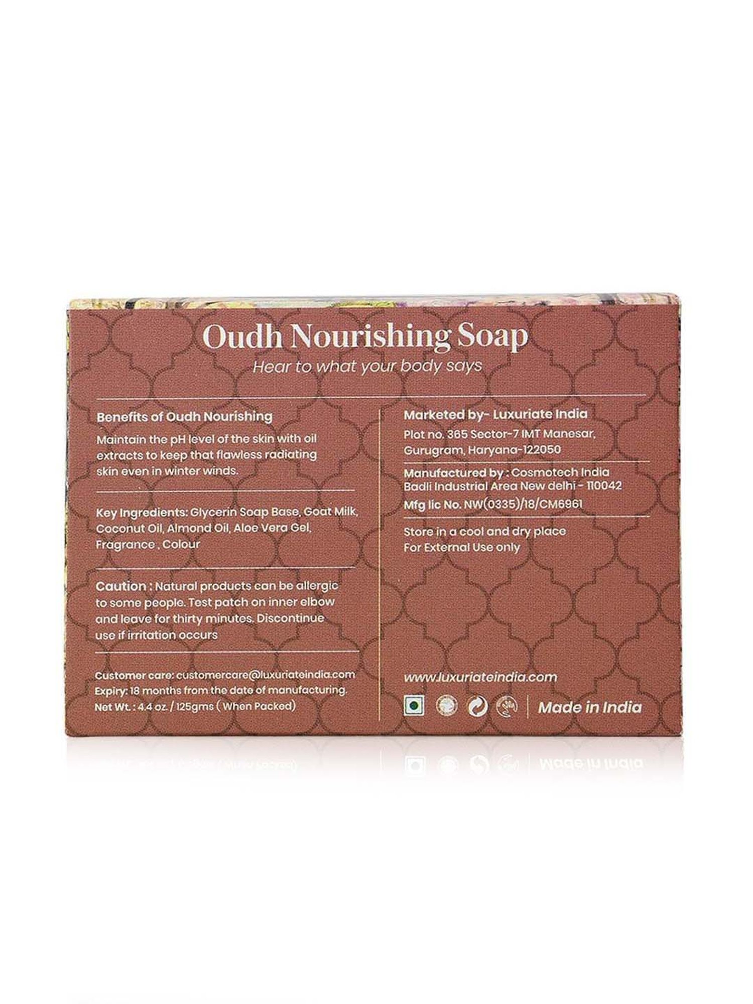 Luxuriate Naturally Oudh Nourishing Winter Soap - 125 gm