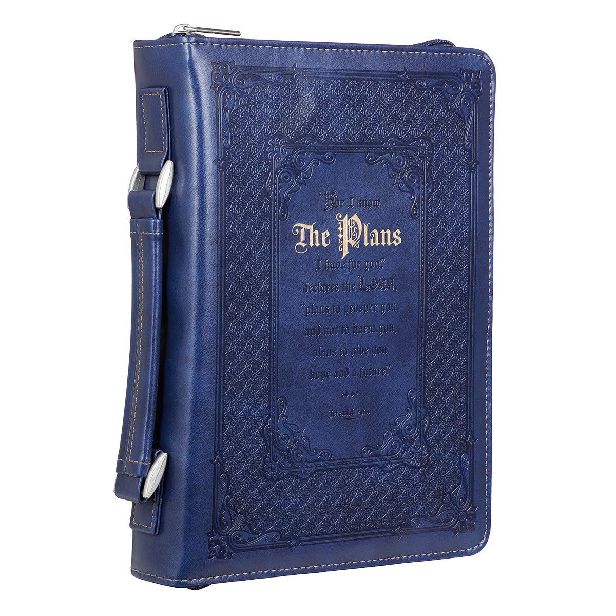 Bible Cover, The Plans I Have For You, Blue, Medium
