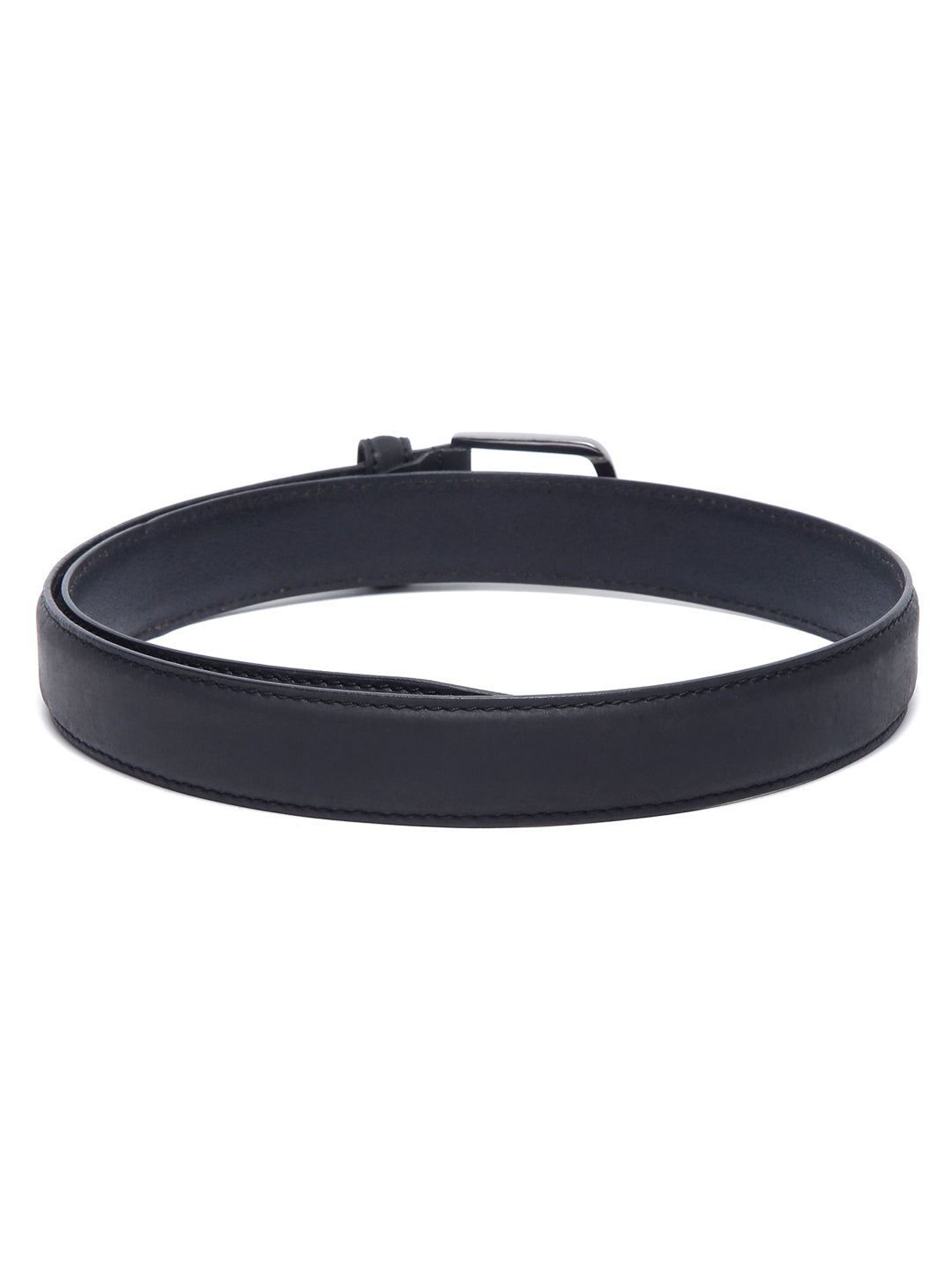 Louis Stitch Black Leather Casual Belt for Men