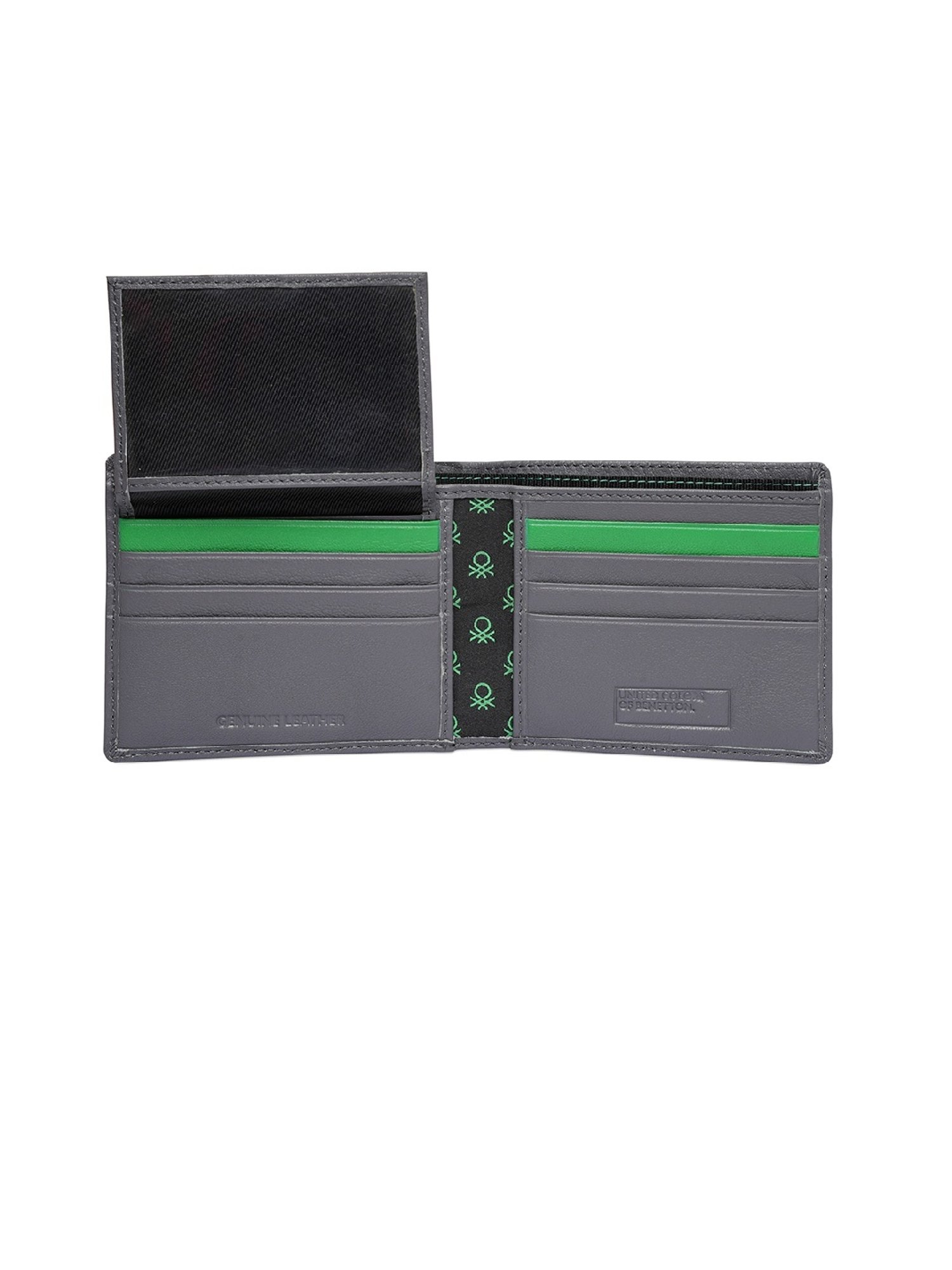 United Colors of Benetton Tereza Grey Casual Leather Bi-Fold Wallet for men