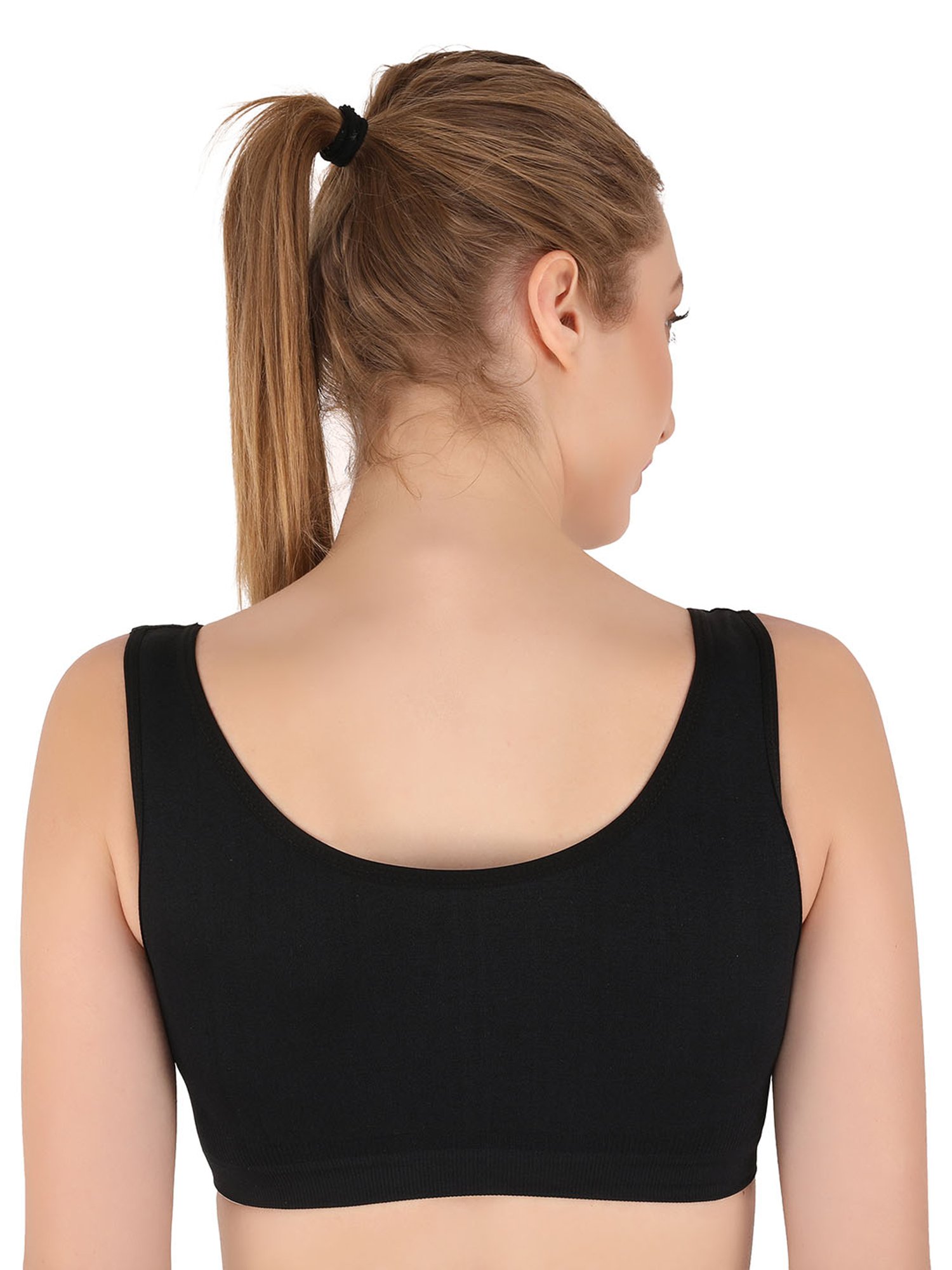 EVERDION Black Non Wired Non Padded Sports Bra