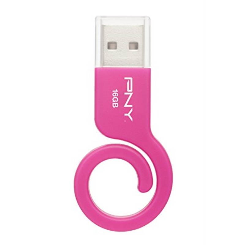 PNY 16GB Monkey Tail Pink USB Flash Drive (P-FDU16GMNKP-GE)
