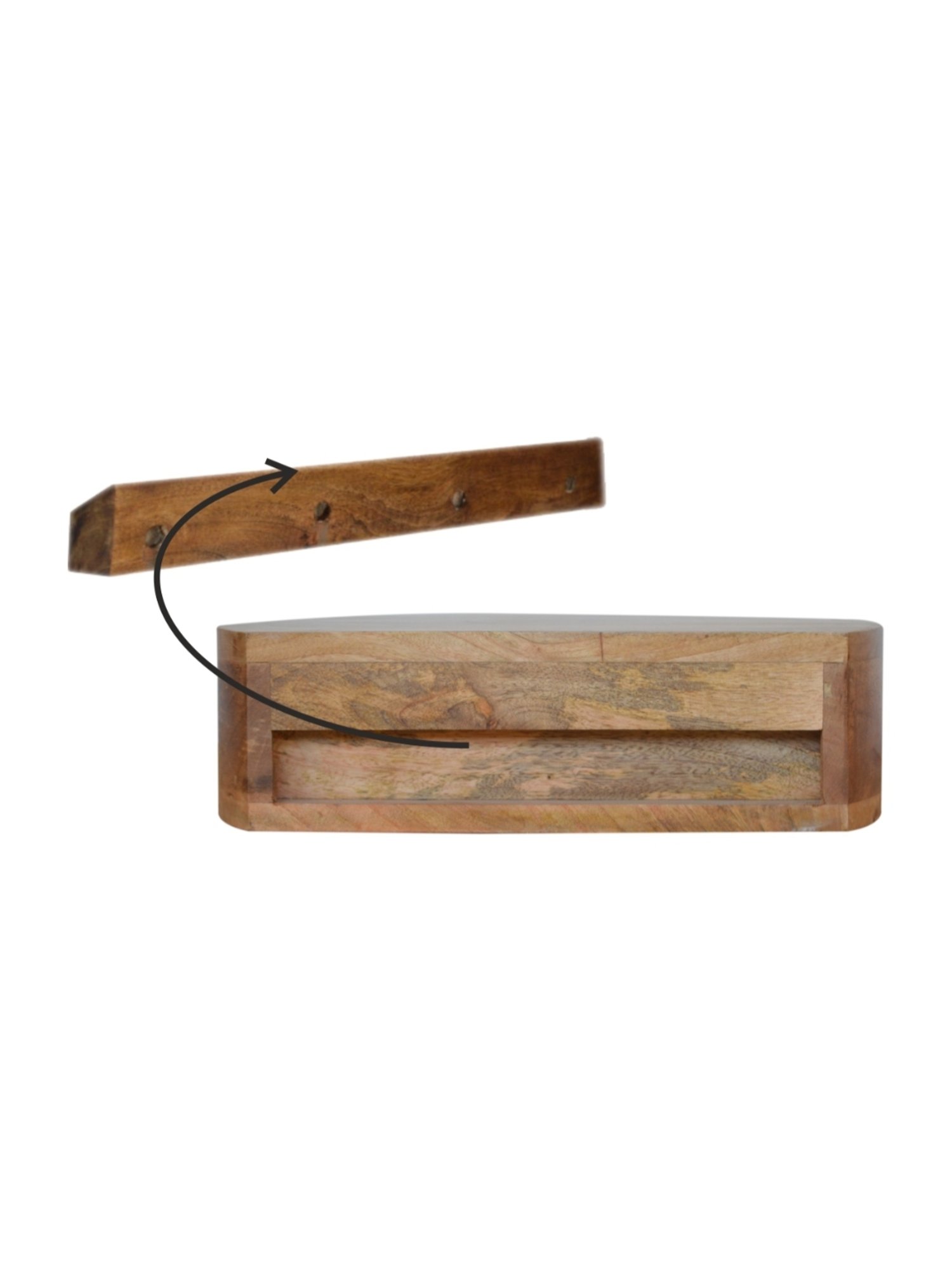 Sleepyhead Ally Teak Brown Sheesham Wood Bedside Table