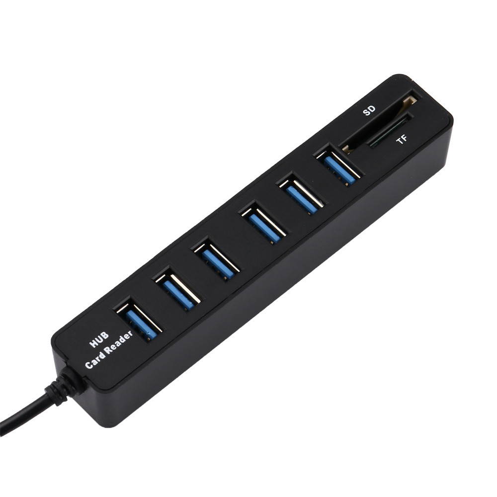 USB Hub 2.0 Multi USB 2.0 Hub USB Splitter High Speed 3 6 Ports 2.0 Hab TF SD Card Reader All In One For PC Computer Accessories