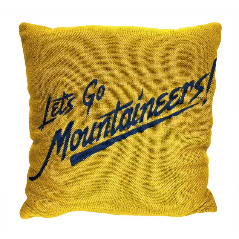 NCAA West Virginia Mountaineers Double Sided Woven Pillow