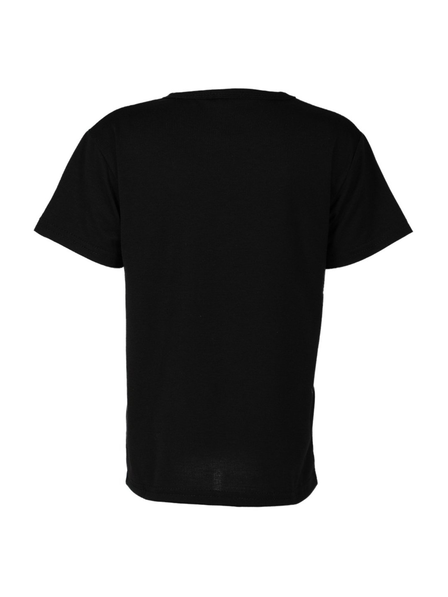 Passion Petals Kids Black Cotton Printed T-Shirt