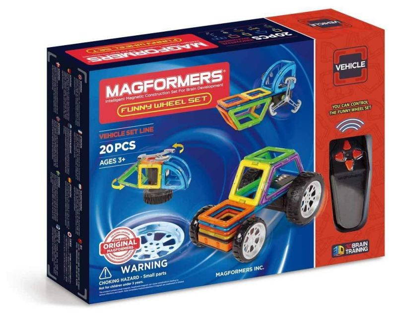 MAGFORMERS Funny Wheel (20 Piece) Magnetic Building Set