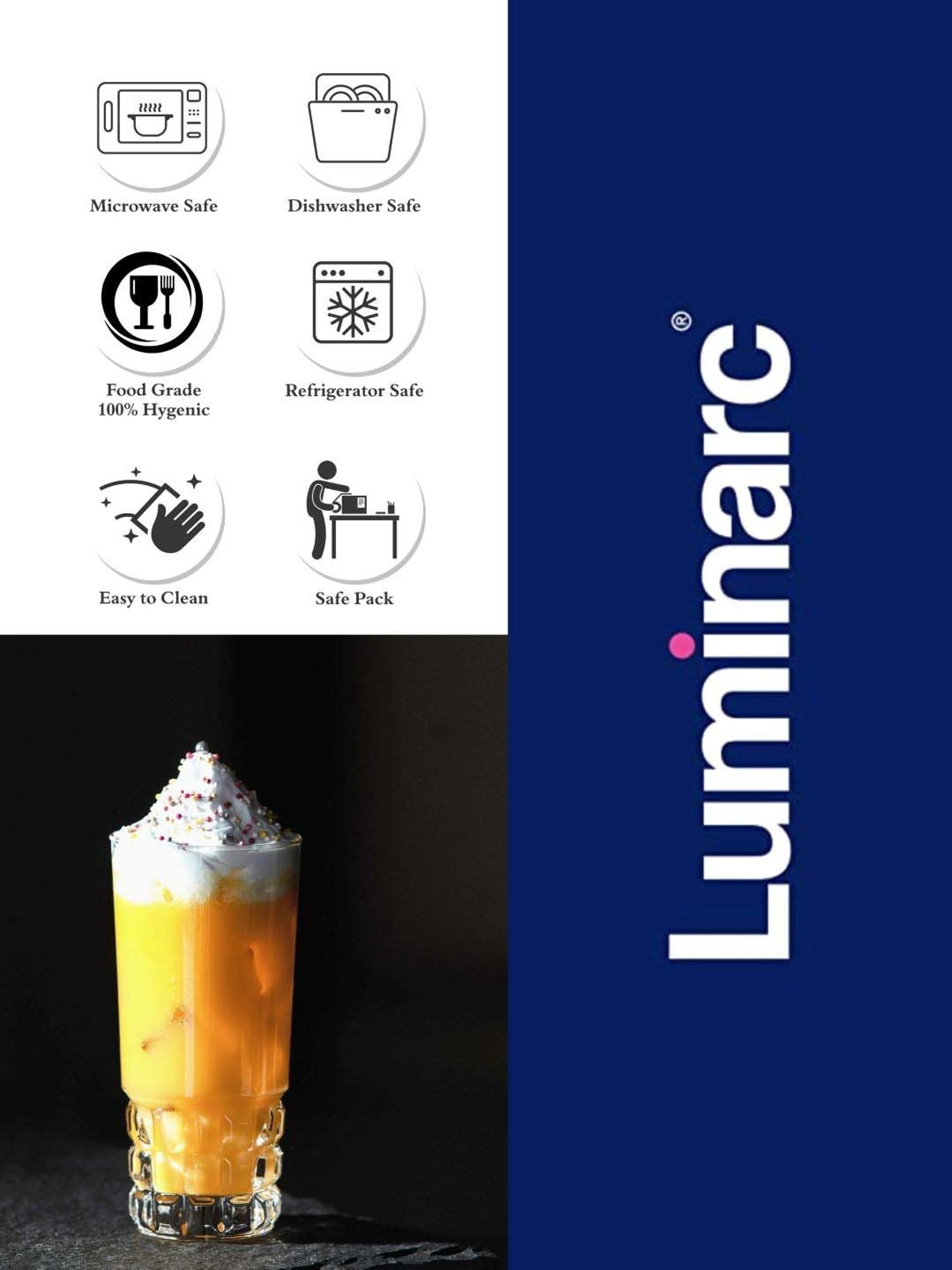 Luminarc Transparent Glass Tumbler (0.33 L) - Set of 6