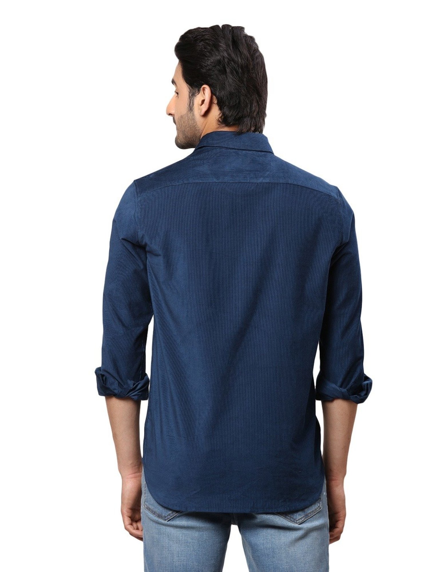 Raymond Blue Contemporary Fit Texture Shirt