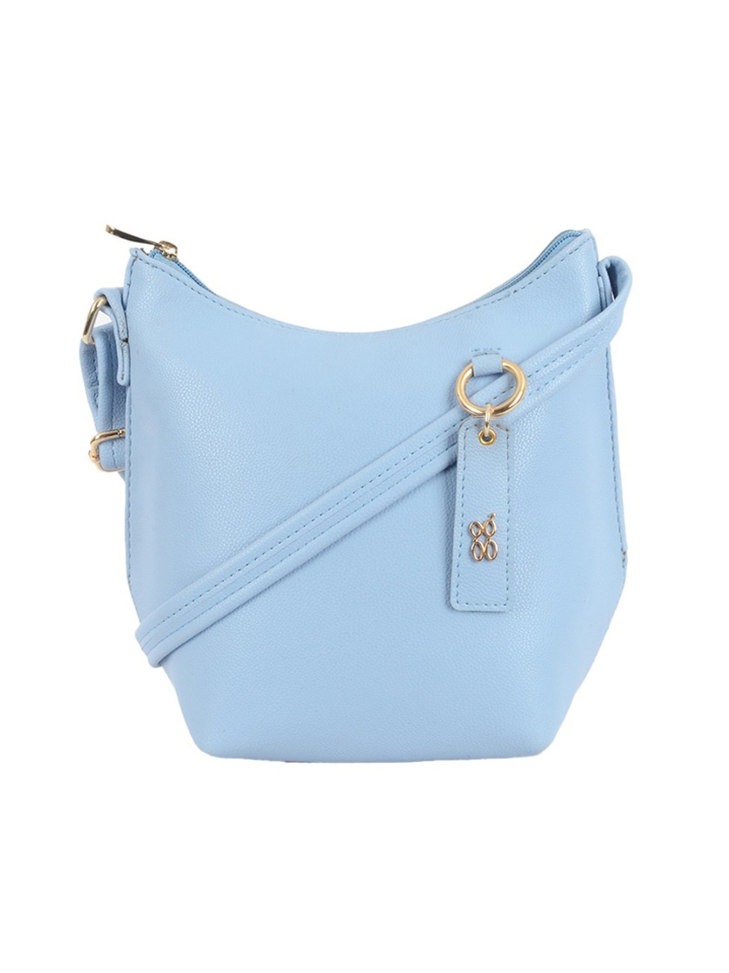 Baggit Blue Textured Small Hobo Bag