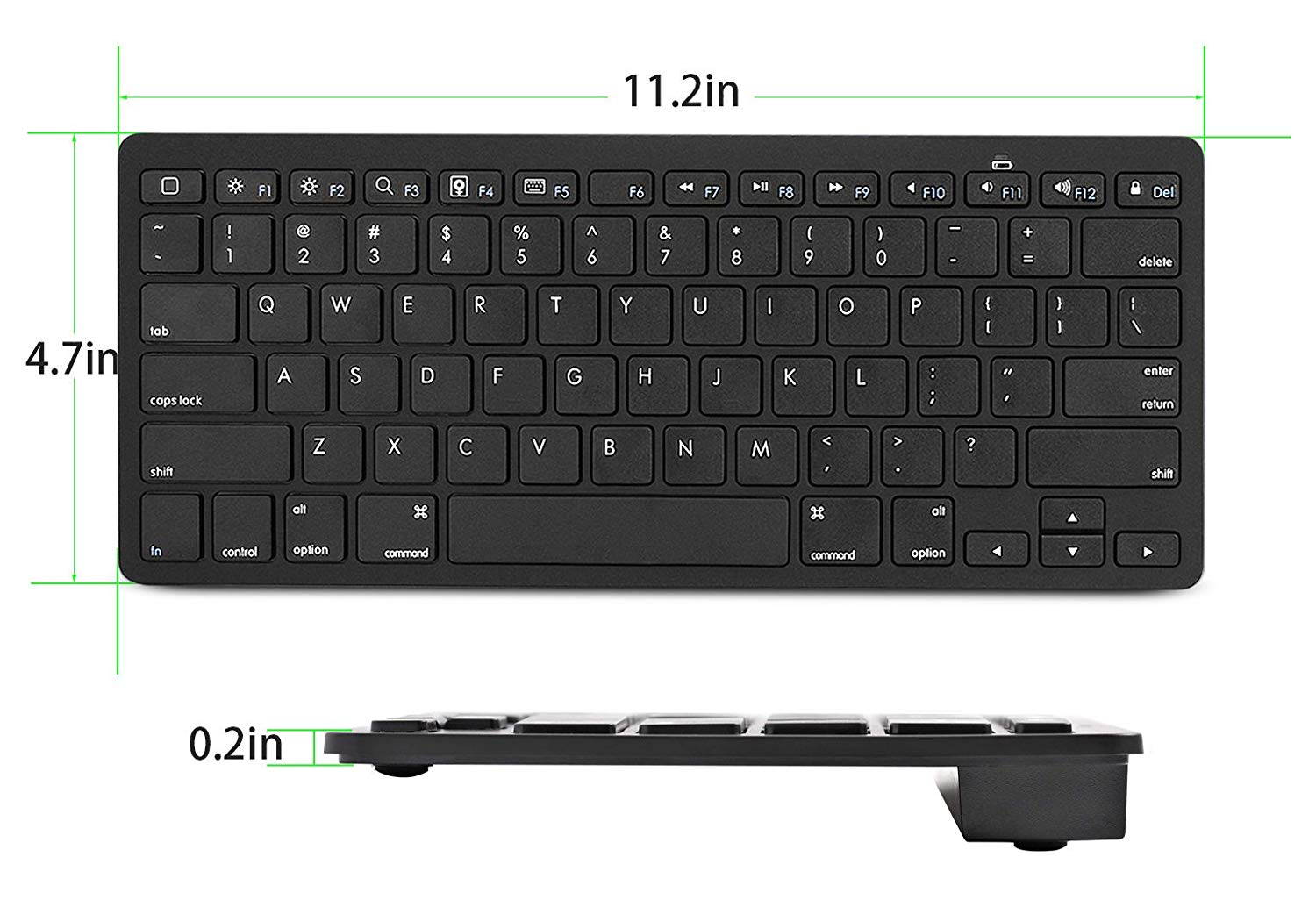 Ultra-Slim Bluetooth Keyboard Compatible with New iPad 9.7 2018, iPad 2017, iPad Pro, iPad Air 2/Air, iPad Mini 4/3/2/1, iPad 4/ 3/ 2 and Other Bluetooth Enabled Devices