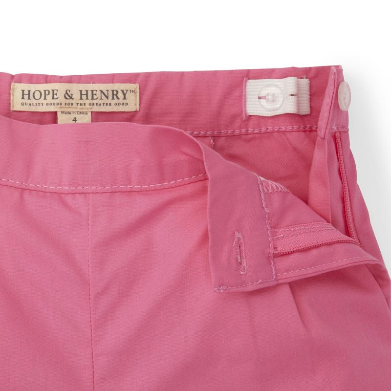 Hope & Henry Baby Girls' Pink Pleat Short, Pink Pleated, 18-24 Months