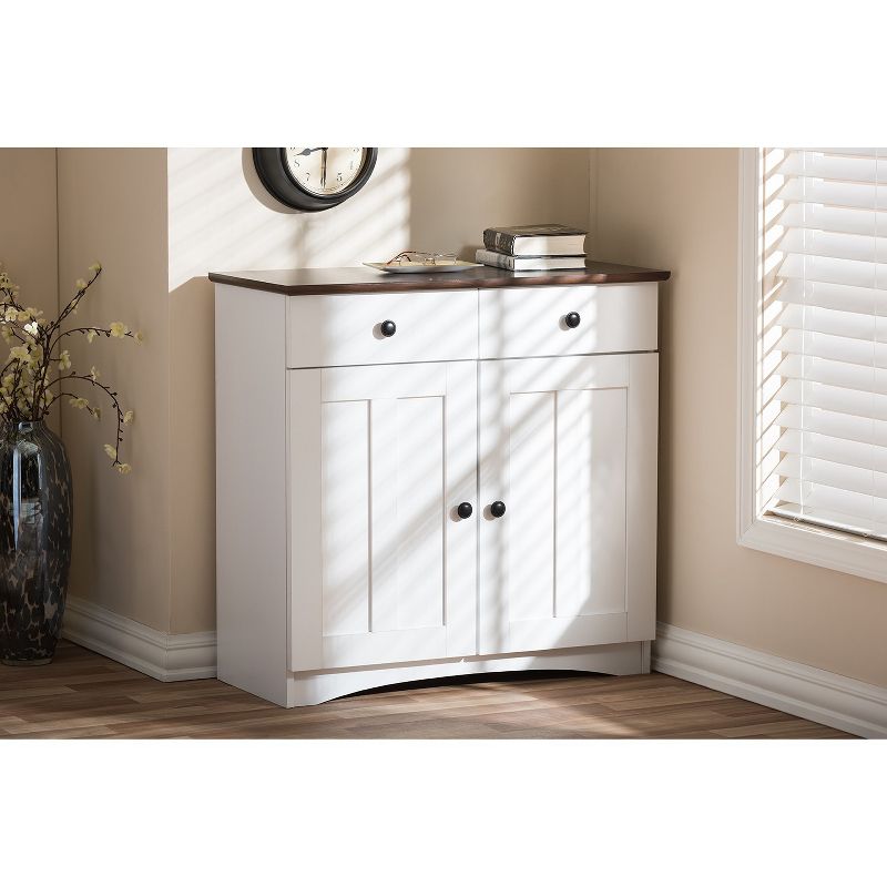 72" Daywood Kitchen Pantry Cabinet White - Room and Joy
