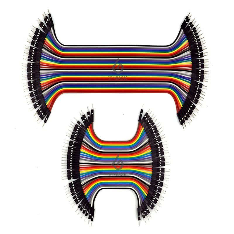 80 Piece Male to Male 4 and 8 Inch Solderless Ribbon DupontCompatible Jumper Wires for Breadboard Prototyping