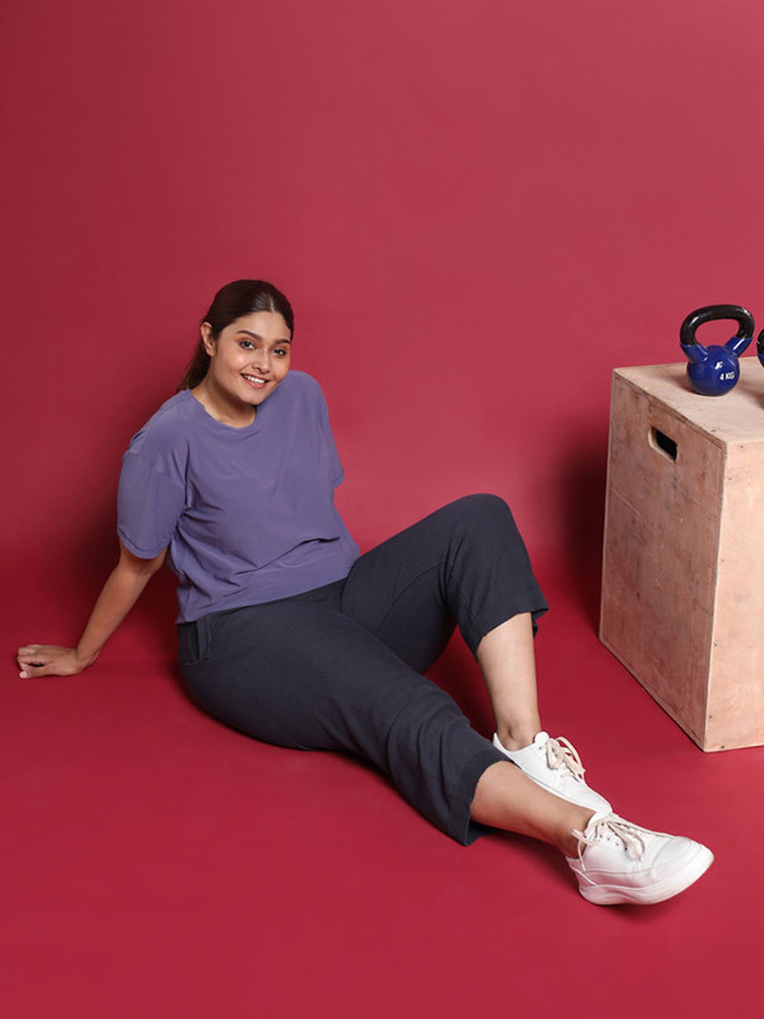 BlissClub Women Mauve The Breezy Boyfriend Tee