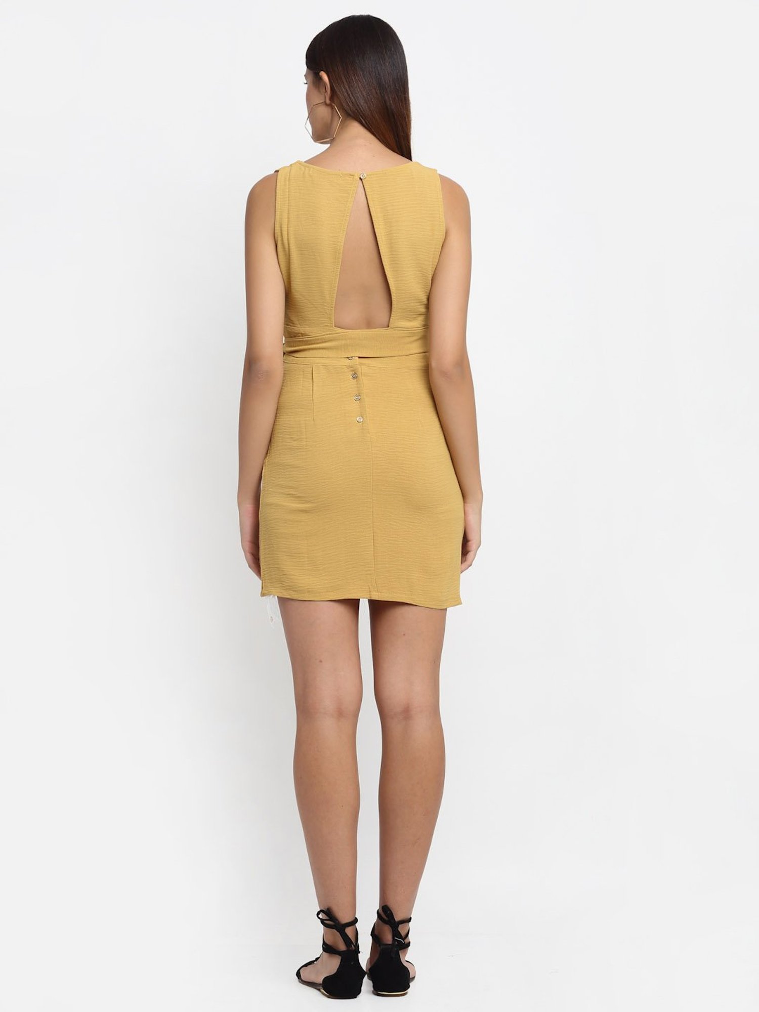Global Republic Mustard Slim Fit Dress