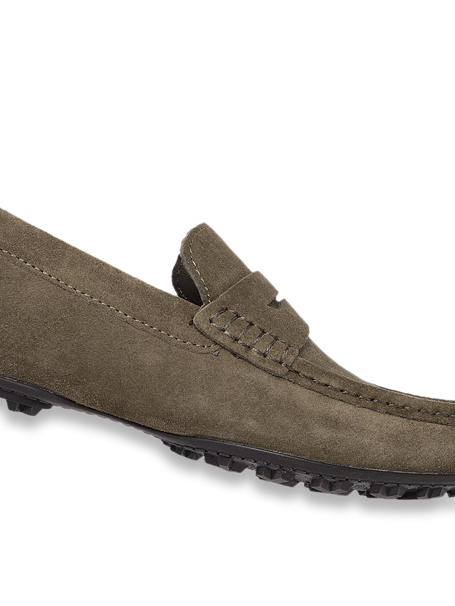 Geox Men's Kosmopolis Green Leather Casual Loafers