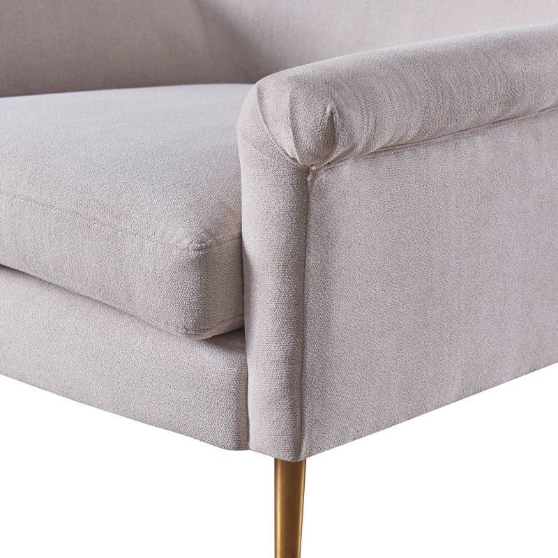 Sonoma Armchair with Metal Stainless Leg Wheat - Versanora