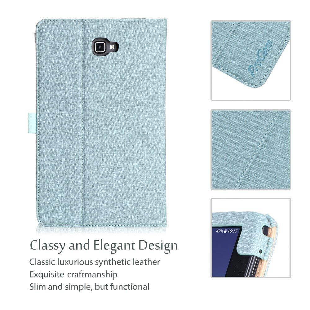 ProCase Samsung Galaxy Tab A 10.1 Case - Stand Folio Case Cover for Galaxy Tab A 10.1" Tablet SM-T580 T585 T587 (NO S Pen Version), with Multiple Viewing Angles, Document Card Pocket -Teal
