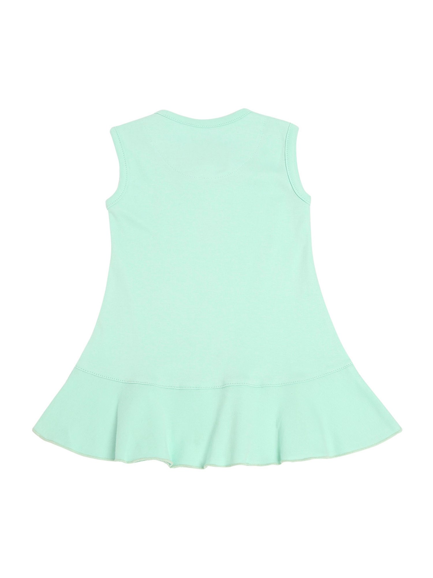 Mee Mee Kids Green & Pink Cotton Printed Frock