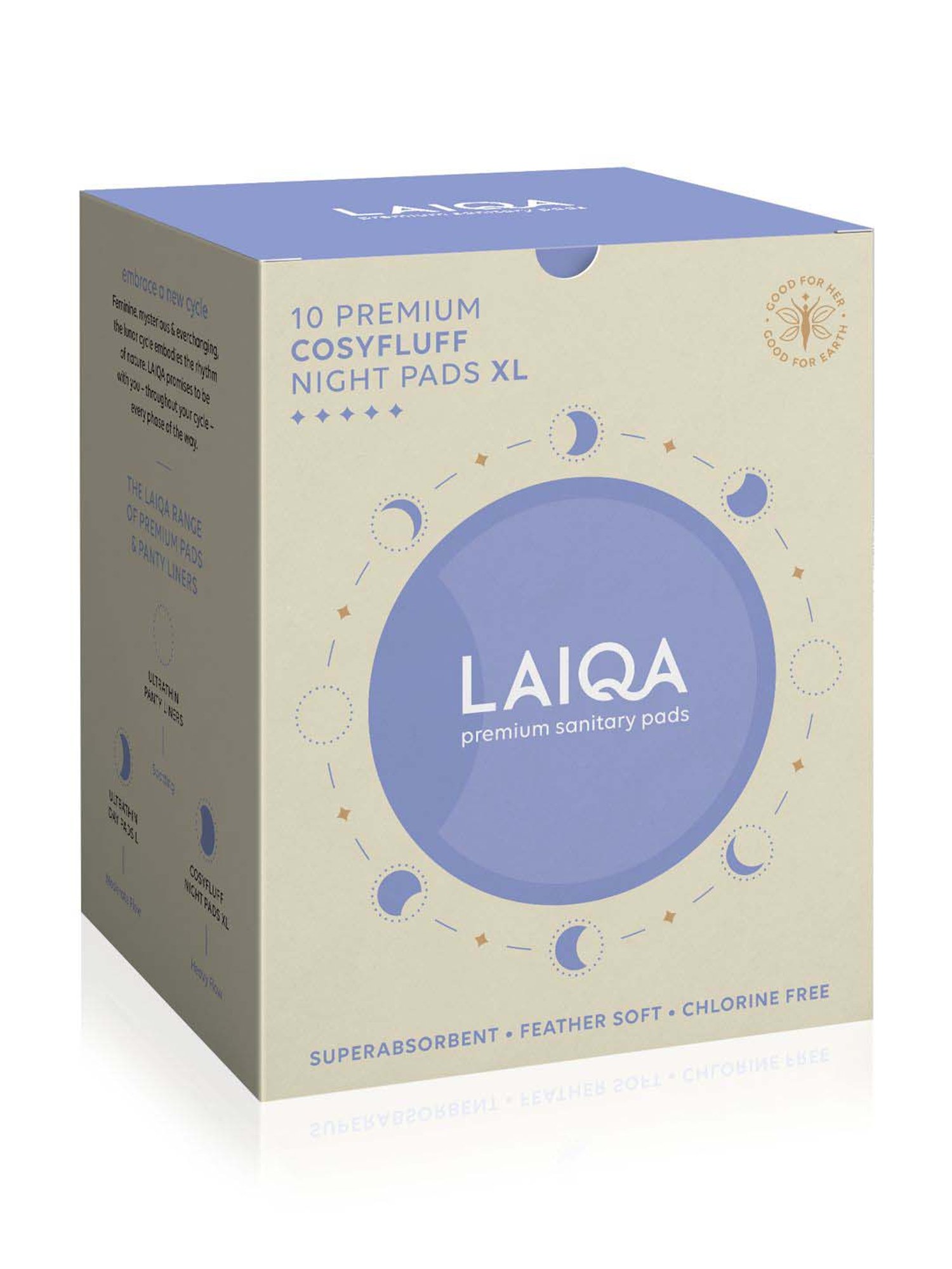 LAIQA Heavy Flow Xtra Large Night Pads (Pack of 2) - 20 Pads