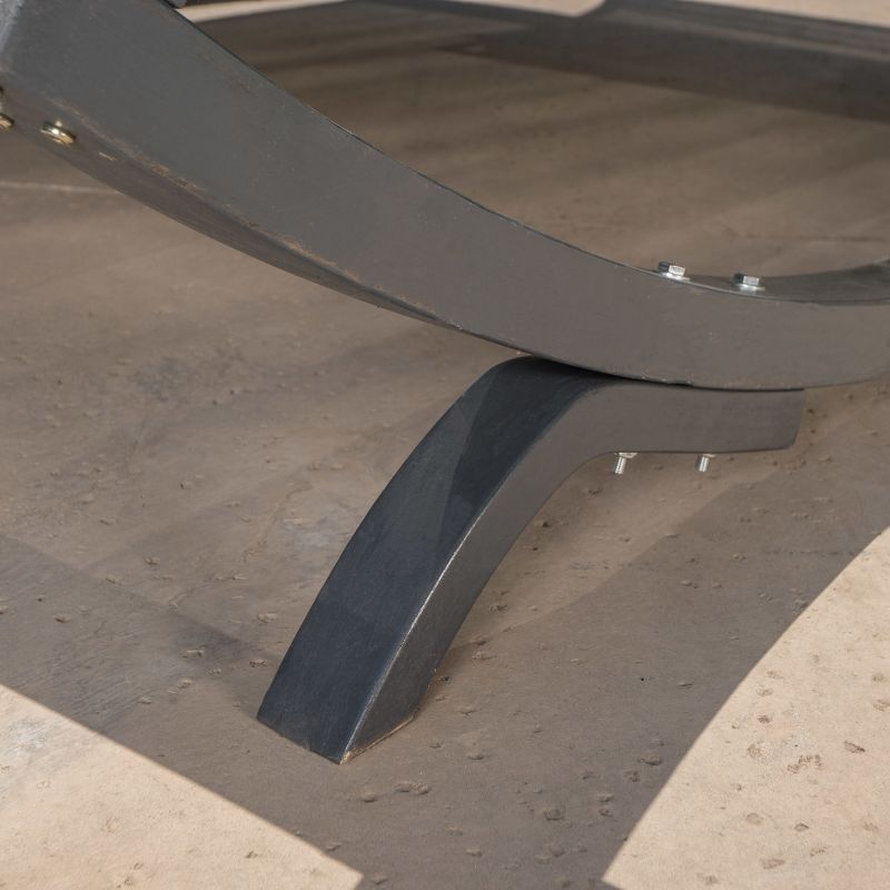 NewPort Outdoor Wicker Chaise Lounge - Dark Gray - Coaster