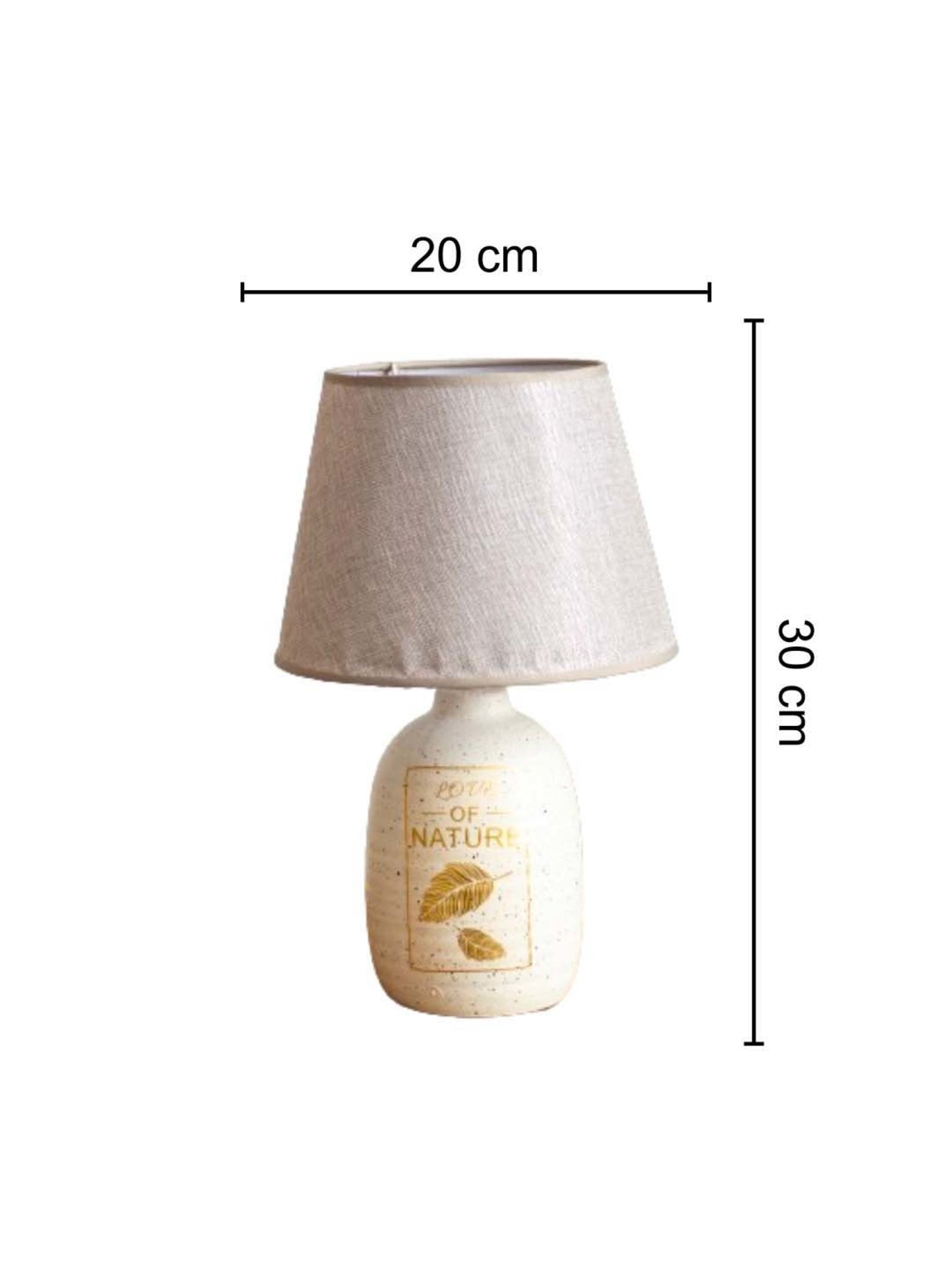 The Decor Kart White Ceramic Love Of Nature Table Lamp