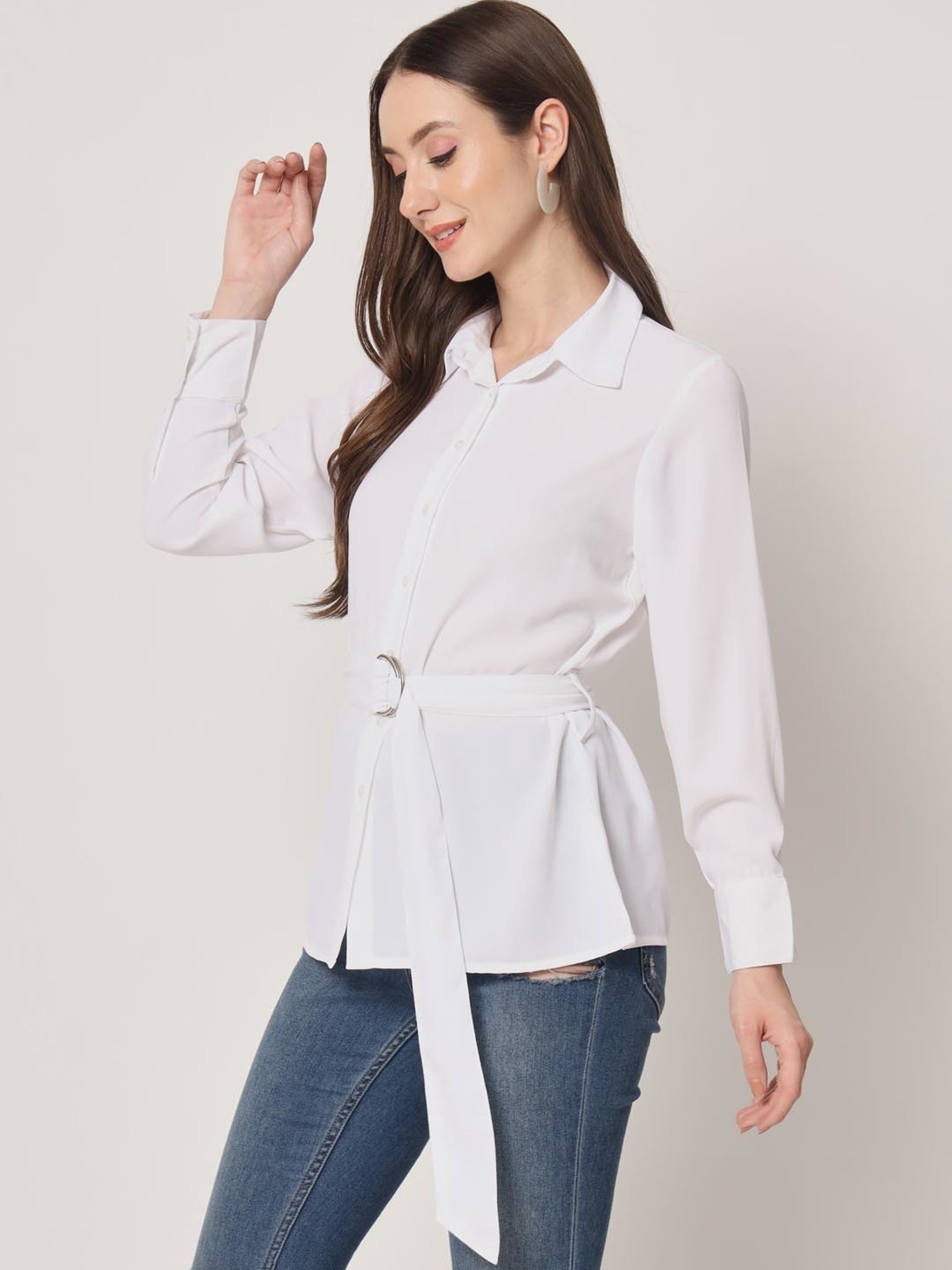 Trend Arrest White Regular Fit Shirt