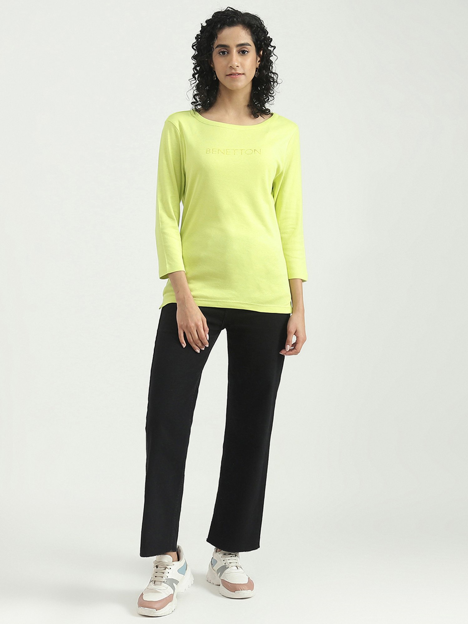United Colors of Benetton Yellow Cotton Top
