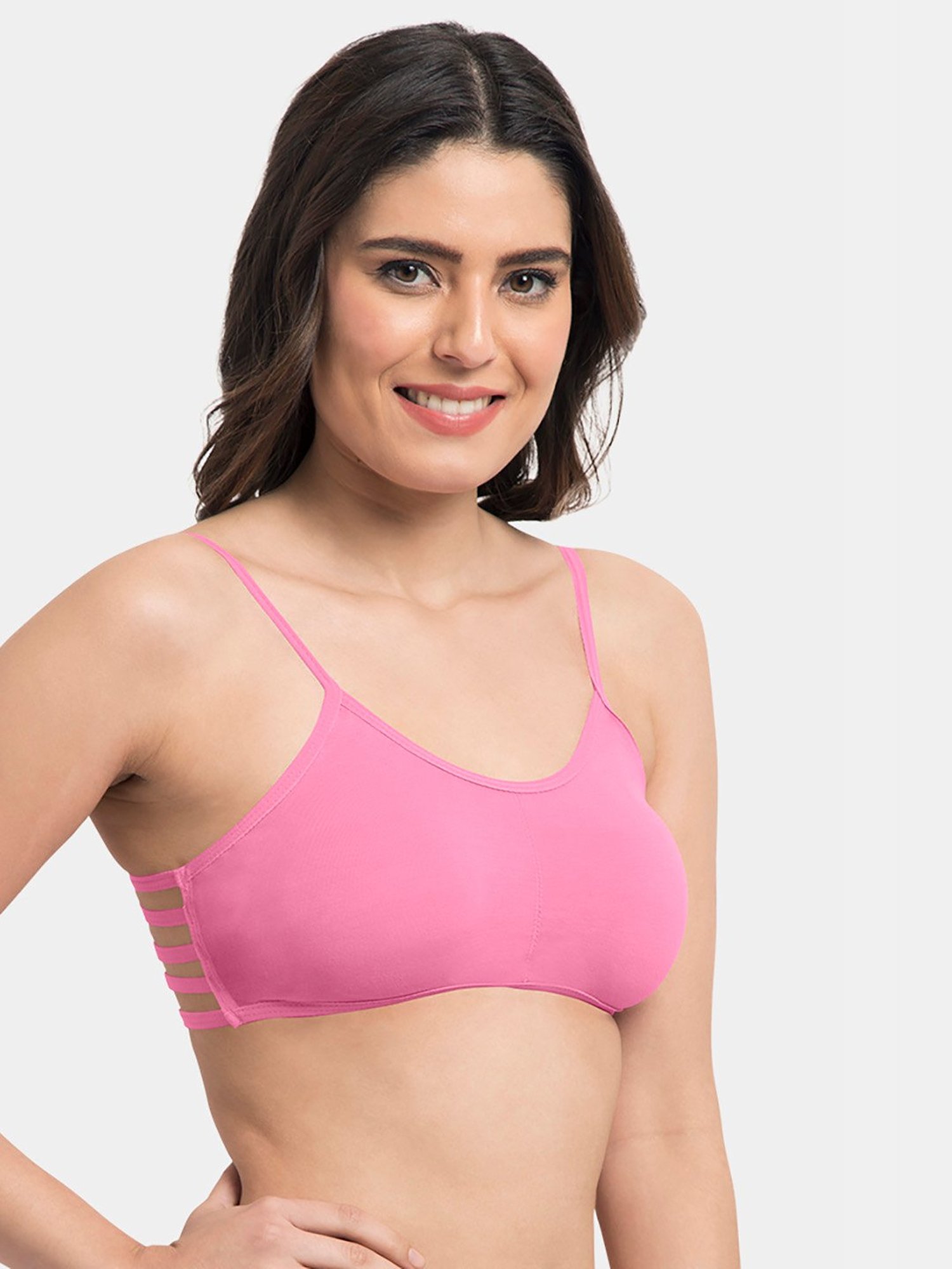 Tweens Baby Pink Non Wired Padded Seamless Bra