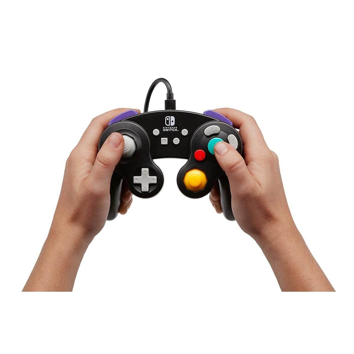 powera wired controller for nintendo switch  gamecube style: black  nintendo switch