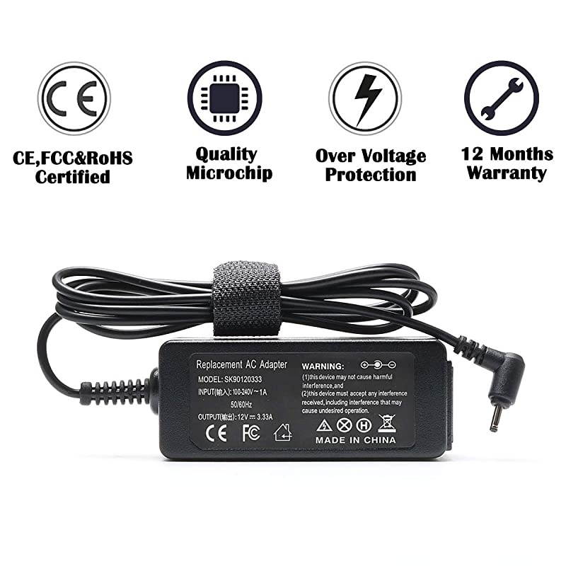 AC Adapter Laptop Charger Compatible for Samsung Chromebook Charger Chromebook 3 XE500C13 XE501C13 Chromebook 2 Model XE500C12 XE503C12 XE503C32 XE303C12 XE700T1C Laptop Notebook Power Supply Cord