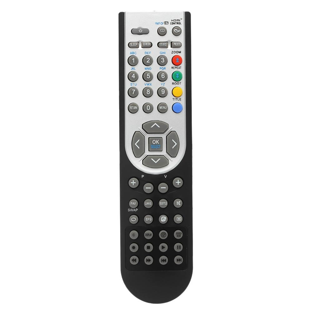RC1900 Remote Control for OKI HITACHI ALBA CELCUS LUXOR GRUNDIG SHARP JMB TELEFUNKEN BUSH TECHWOOD AKAI NEVIR SANYO LCD LED Plasma Smart TV Black