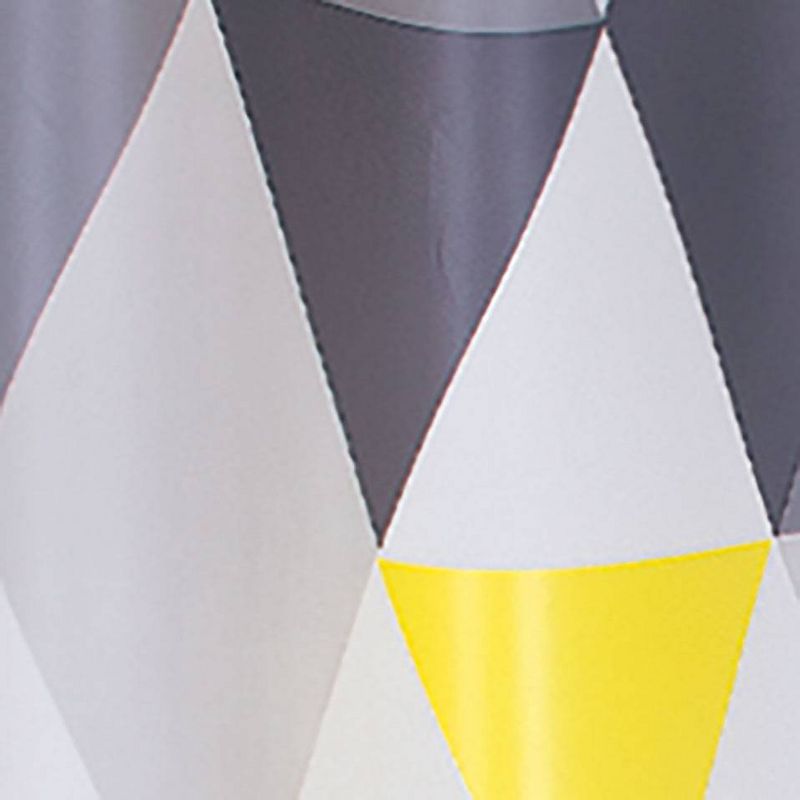 Triangles Shower Curtain Yellow/Gray - Moda at Home